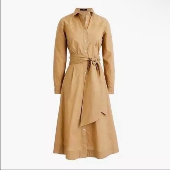 J Crew Women's Tan Shirt Dress - Picture 2 of 6